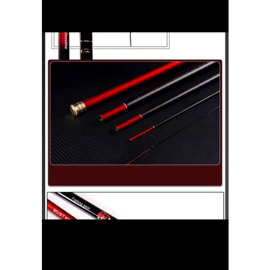 Cần câu tay cao cấp Quỷ vương 6H chất liệu carbon hoa văn sắc nét CD13