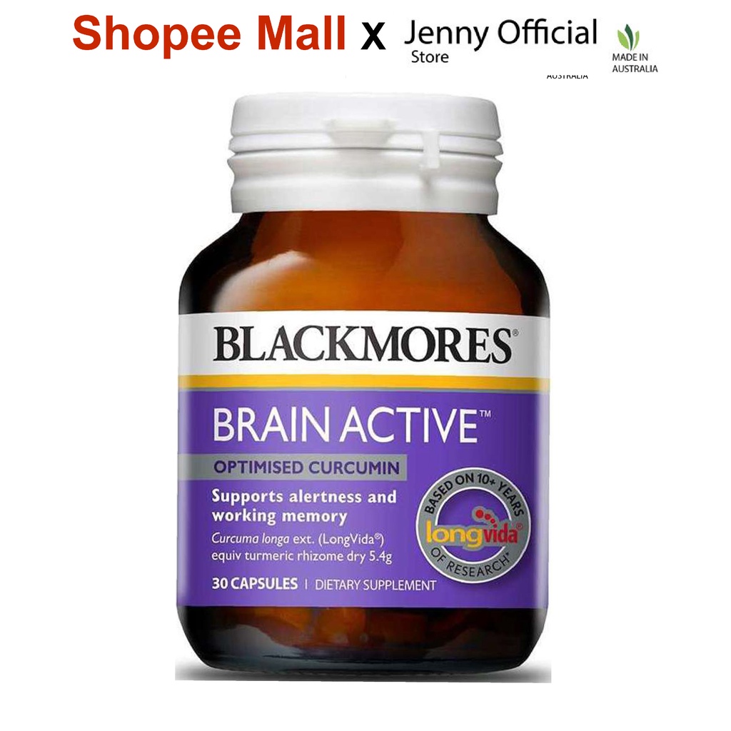 Viên uống bổ não Brain Active Blackmores Úc 30 viên, hỗ trợ cải thiện trí nhớ
