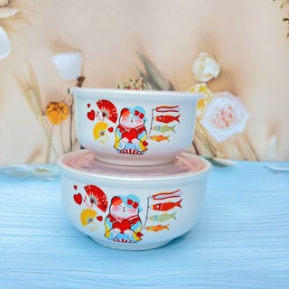 Bộ 2 thố sứ nắp hút chân không