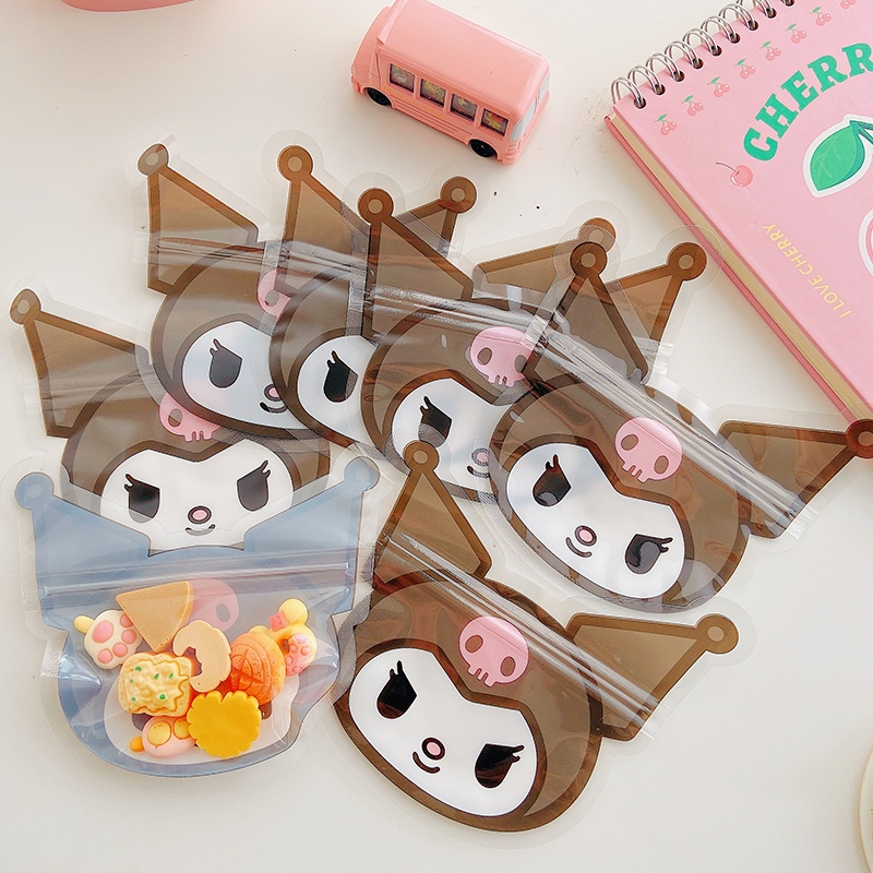 Bộ 5 Túi Zip Đựng Kẹo Họa Tiết Hoạt Hình Dễ Thương Cho Bé Gái