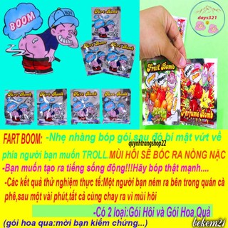 Bom đánh rắm bomb fruit - gói thối/gói thơm/bom hoa trái đồ troll bạn bè
