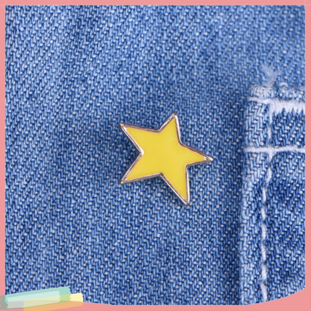 【LK】Cartoon Enamel Moon Alien Planet Badge Collar Lapel Brooch Pin Clothes