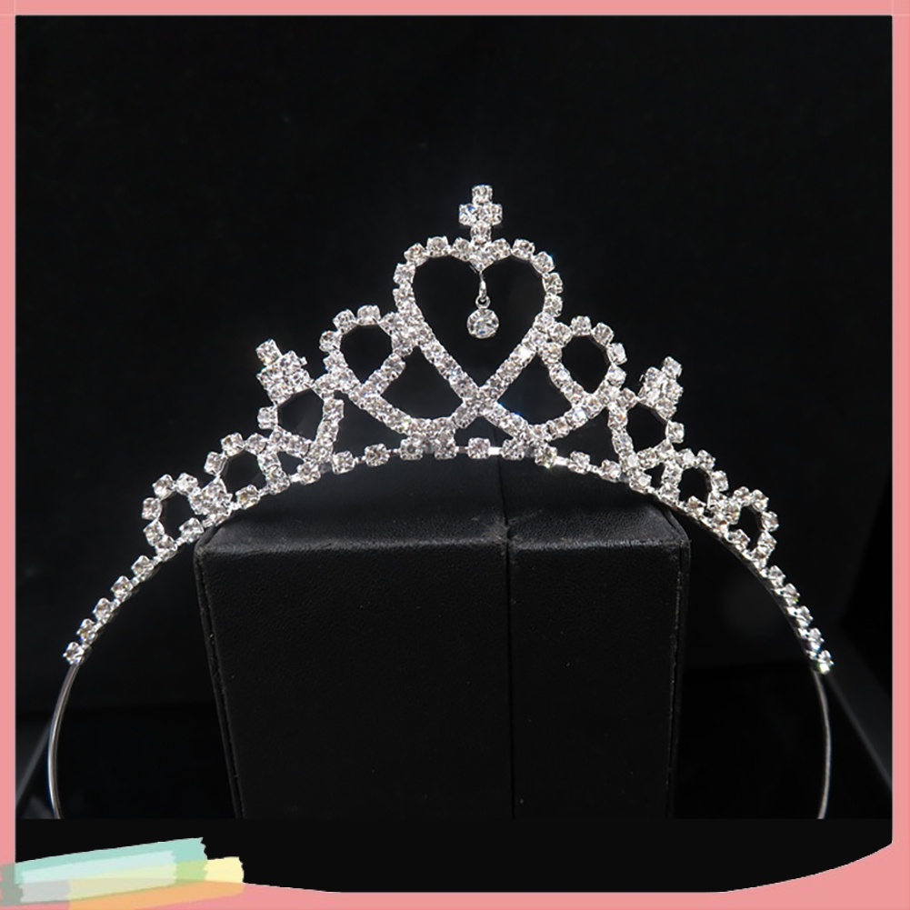 Băng Đô Cài Tóc Hình Vương Miện Đính Đá Xinh Xắn Cho Bé Gái