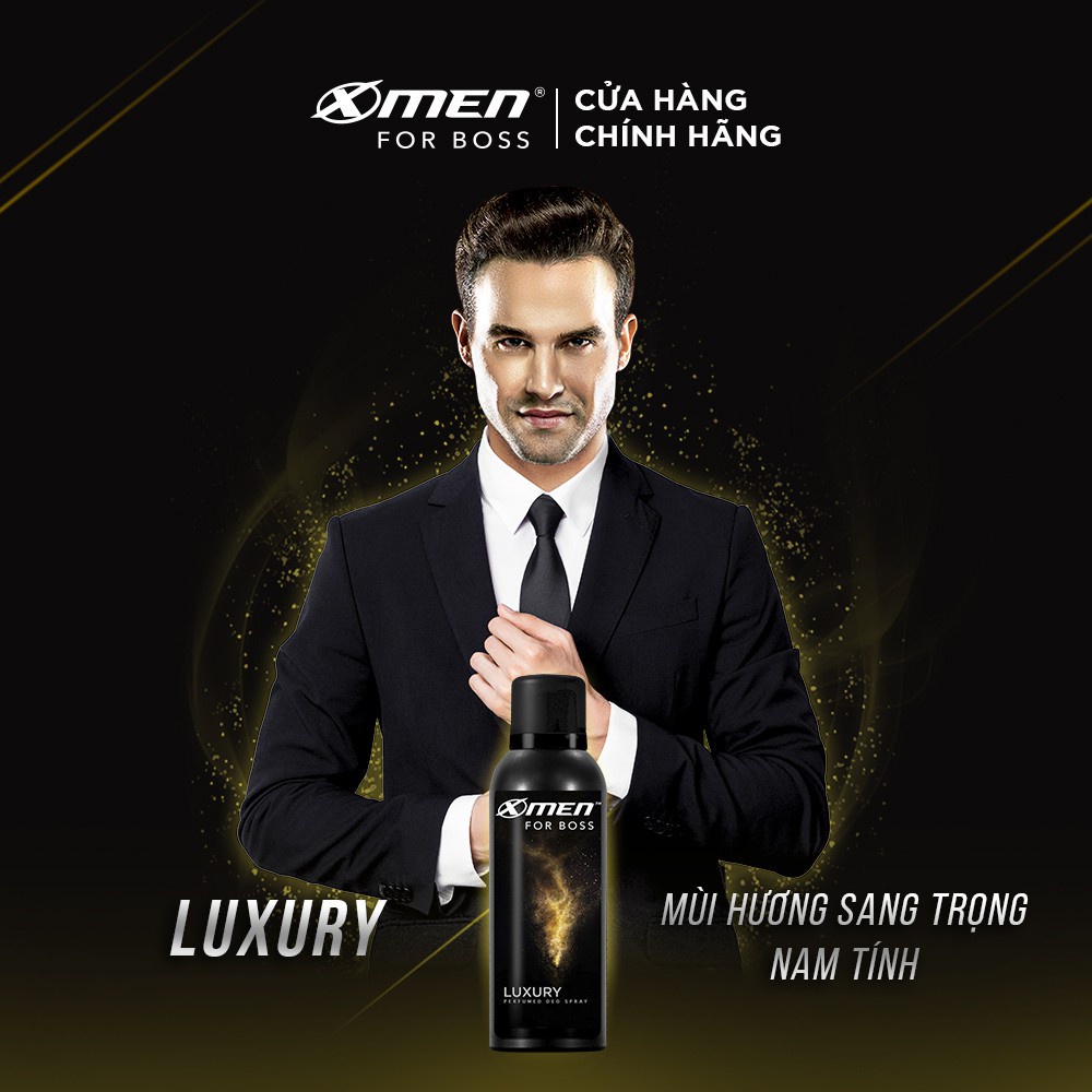Combo 3 Xịt khử mùi X-Men for Boss Luxury 150ml/chai