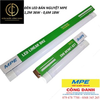 Bộ đèn Led bán nguyệt MPE 36W 1m2 ánh sáng trắng bảo hành 5 năm