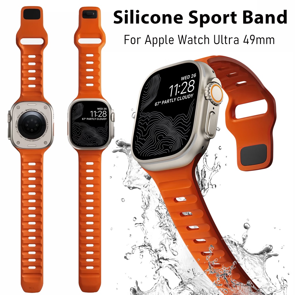 Silicone Dây Đeo Silicon tpu Mềm Thay Thế Cho Đồng Hồ Thông Minh apple watch ultra 49mm 45mm 44mm 41mm 40mm iwatch series 8 7 6 5 4 3 2 se