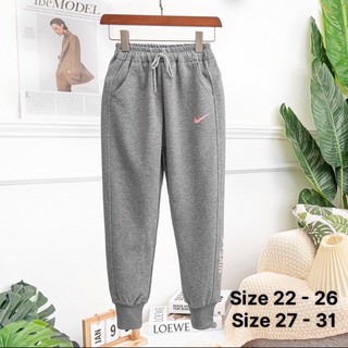 Quần nỉ dầy, quần joger thể thao bé gái 2 lớp hàng Quảng Châu cao cấp sz từ 20-30kg