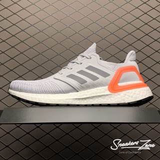 Giày thể thao Ultra Boost 2020 grey red Xám gót đỏ đế trắng Ultra boost 6.0