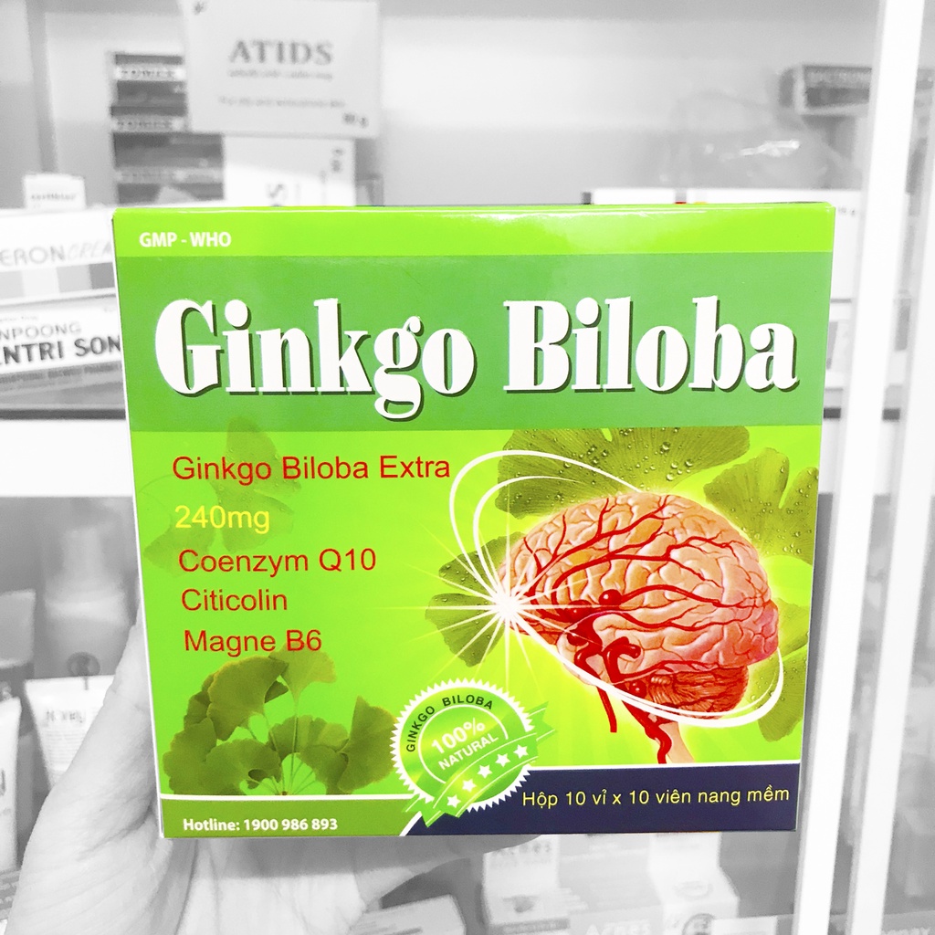 Viên uống bổ não GINKGO BILOBA - tăng cường tuần hoàn máu não