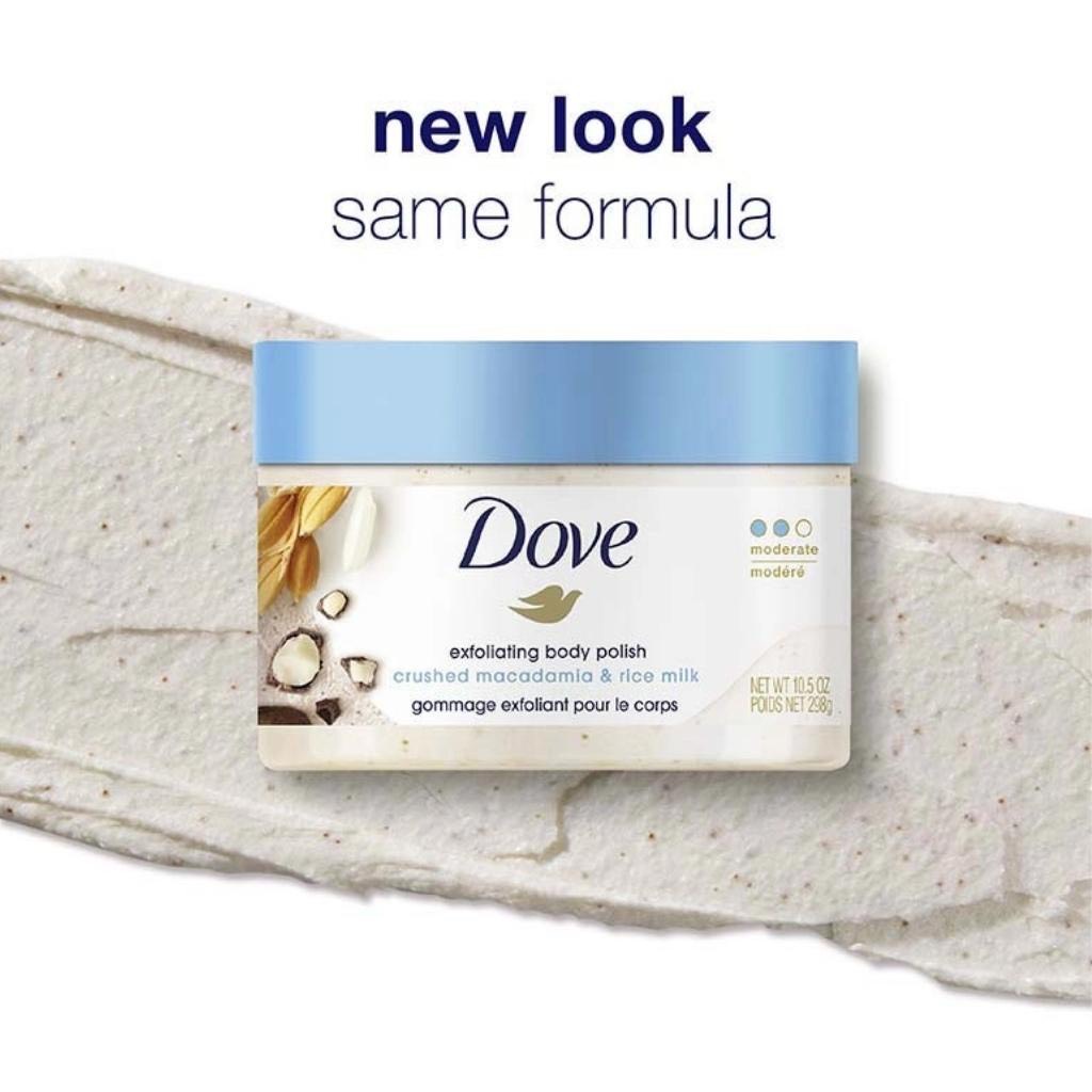 Kem giúp tẩy tế bào chết toàn thân và chăm sóc da Dove Exfoliating Body Polish