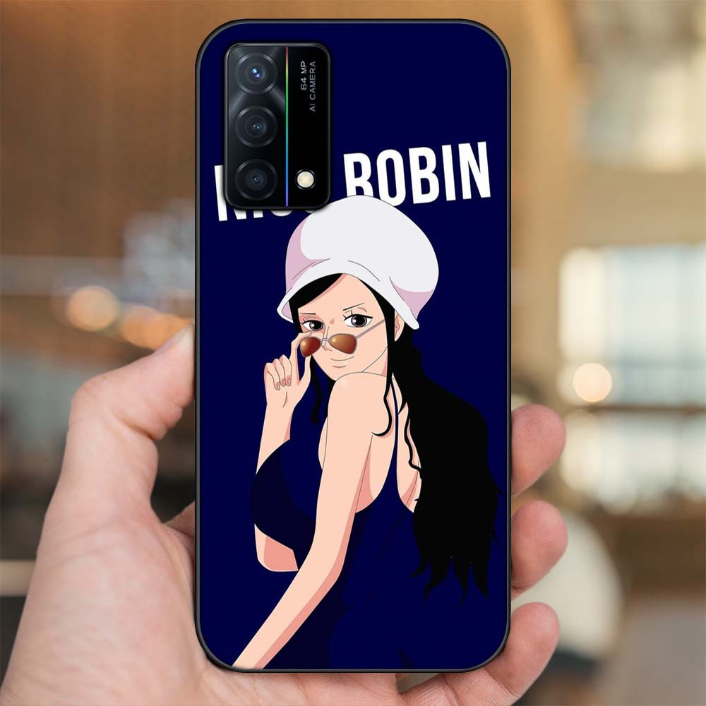 Ốp lưng Oppo K9 viền đen in hình Nico Robin One Piece Đảo Hải Tặc