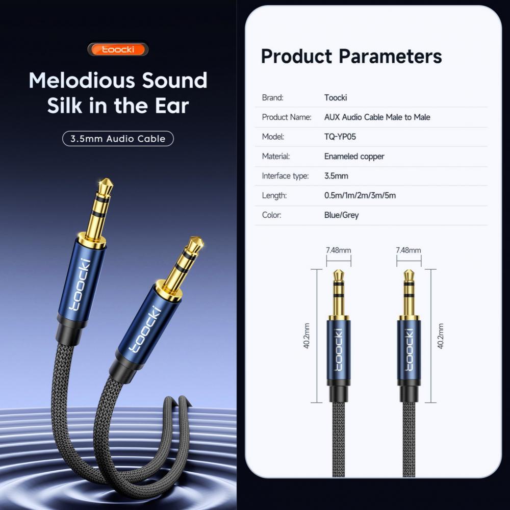 Dây Cáp Âm Thanh 3.5mm Chất Lượng Cao Cho Điện Thoại / Máy Tính Bảng