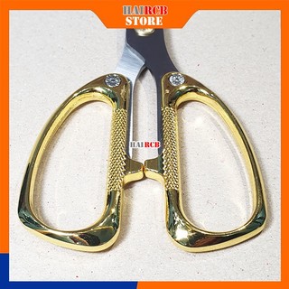 Kéo cắt thực phẩm đa năng nhỏ gọn, kéo cắt gà kapusi, kéo kapusi thép trắng cán vàng nhỏ k0862