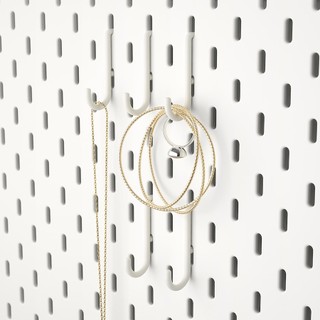Bộ 5 móc chữ s màu trắng - phụ kiện bảng treo pegboard skadis ikea