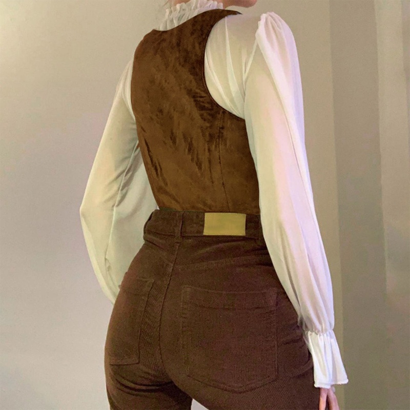 Xiangbao Áo Hai Dây Thắt Nơ Trước Ngực Phong Cách Steampunk Cổ Điển Dành Cho Nữ