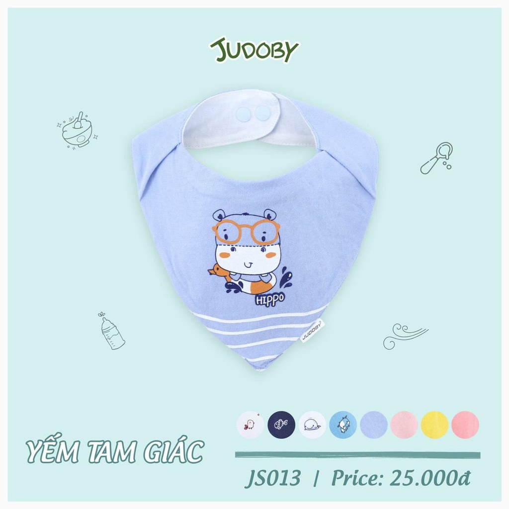 DOKMA JUDOBY Yếm tam giác cotton bé trai bé gái JS013 - 𝐒ó𝐜 𝐁𝐚𝐛𝐲 𝐌𝐎𝐌 𝐀𝐍𝐃 𝐁𝐀𝐁𝐘