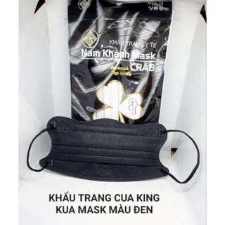 Khẩu trang Cua Đen King Kua Đen crab mask MÀU ĐEN (set 30 cái)