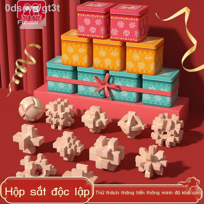 ♂ Luban khóa Kongming khối xây dựng đồ chơi xếp hình 6 đến 8 tuổi 7 10 12 bé trai và bé gái 9 trẻ Giáng Sinh Quà Tặng Nă