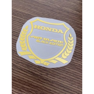 Tem Logo Honda Air Blade nhôm màu vàng trang trí xe