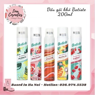 Dầu Gội Khô Batiste Dry Shampoo 200ml
