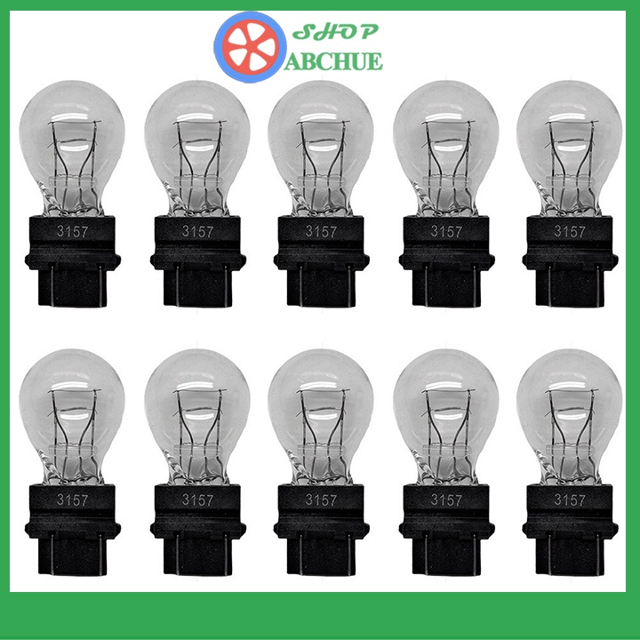 Bộ 2 Bóng phanh ô tô chân cắm 12v 21/5w 2 tóc ( mã 3157) màu trắng