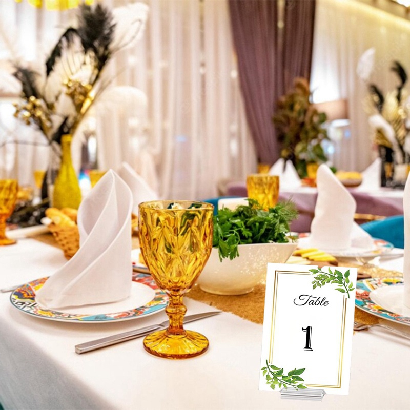 Bộ 12 Giá Đỡ Thẻ Trưng Bày Bằng Acrylic Trong Suốt Tiện Dụng Cho Tiệc Cưới