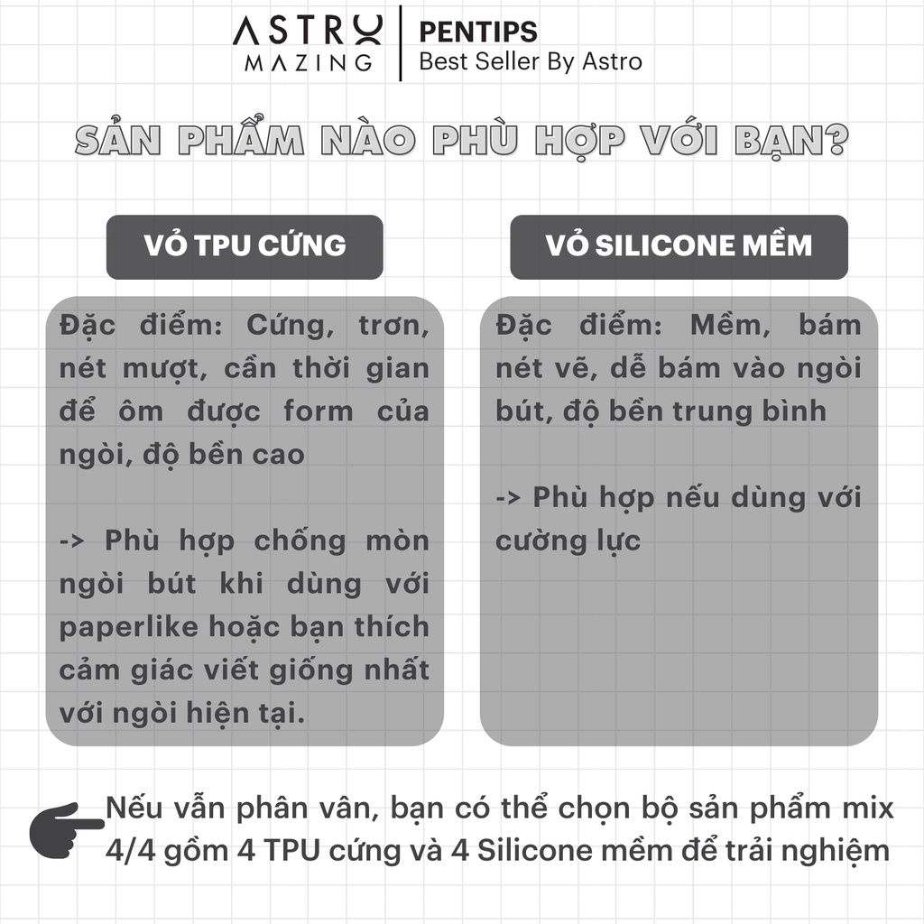 [Pentips] Vỏ bọc AstroMazing bảo vệ đầu ngòi bút Apple Pencil 1 và 2 bằng TPU / Silicon chống trượt, ốp silicone pencil | BigBuy360 - bigbuy360.vn