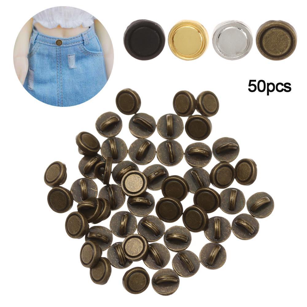 50 Nút Tròn Cầu Vồng 4 Màu Tự Khâu Thắt Lưng