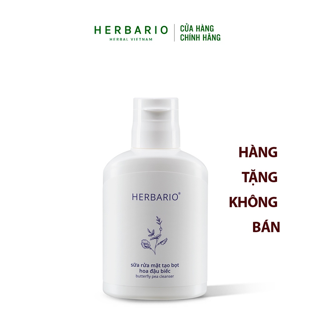  Sữa rửa mặt tạo bọt hoa đậu biếc Herbario 100ml sạch bụi bẩn