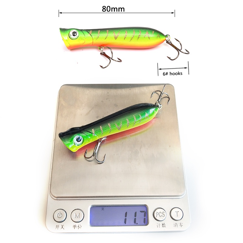 1 Mồi Câu Cá Nhân Tạo Bằng Nhựa Cứng 8cm / 12g