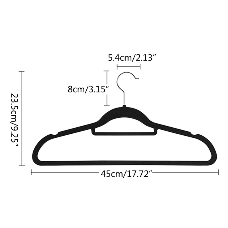 Bộ 10 Móc Treo Quần Áo Chống Trượt Có Thể Xoay Được