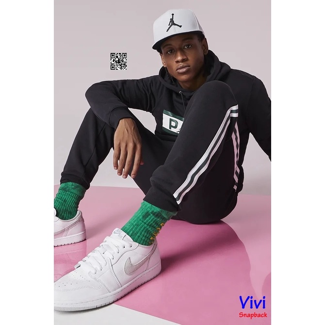 Nón snapback Jordan Juman màu trắng ,Mũ Jordan Pro Jumpman Snapback White Hat,Jordan thời trang thể thao