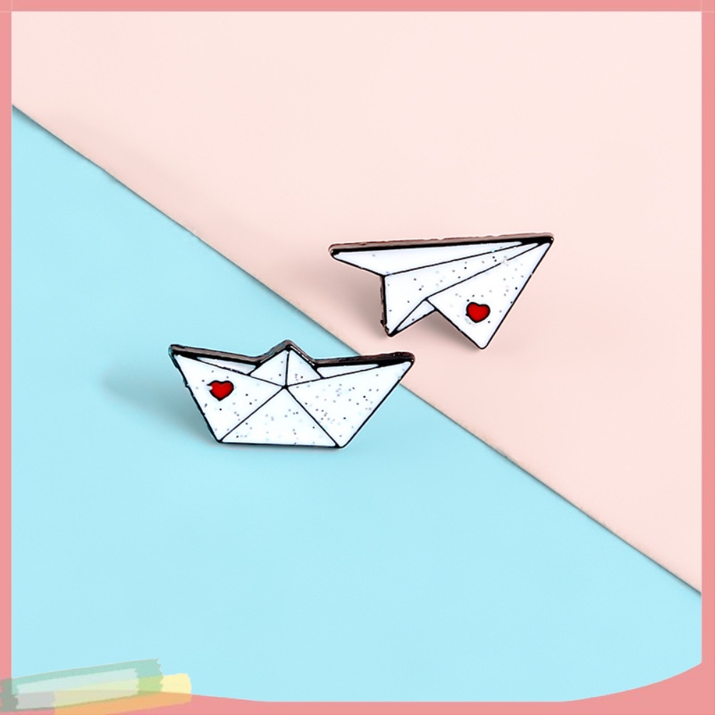 Ghim Cài Áo Hình Máy Bay Giấy Độc Đáo Thời Trang Cho Nam Nữ