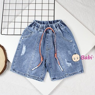 Quần jeans lửng lưng thun cho bé trai sành điệu
