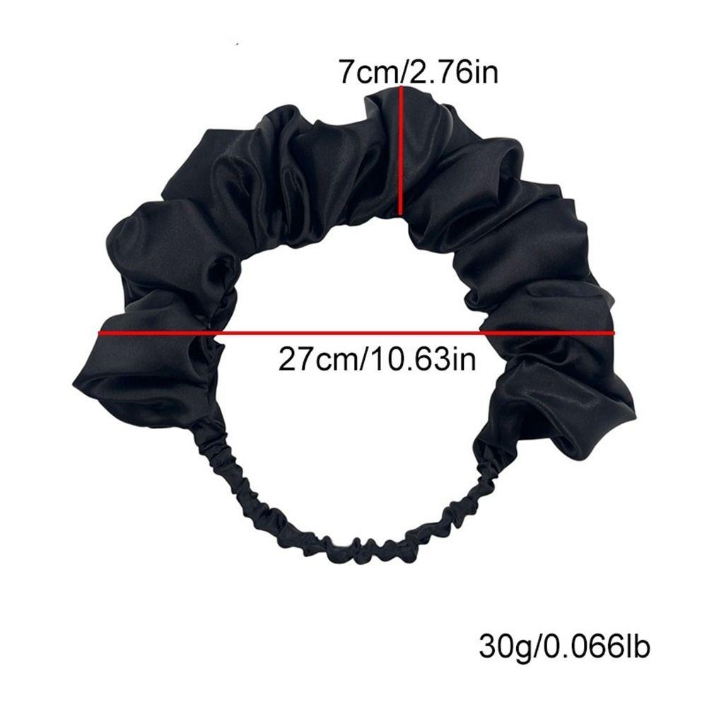 ANEMONE Băng đô cài tóc rửa mặt Satin Co Giãn Màu Sắc Trơn Phong Cách Hàn Quốc Cho Nữ