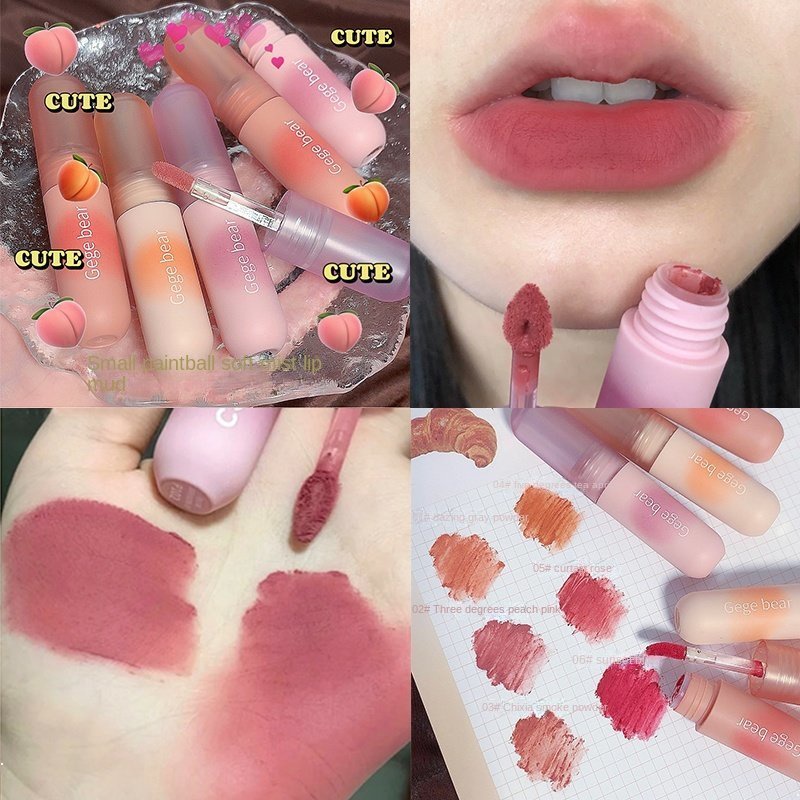 Son Kem Gege Bear Tông Lì Chống Dính Cốc Dễ Lên Màu 6 Màu Tùy Chọn