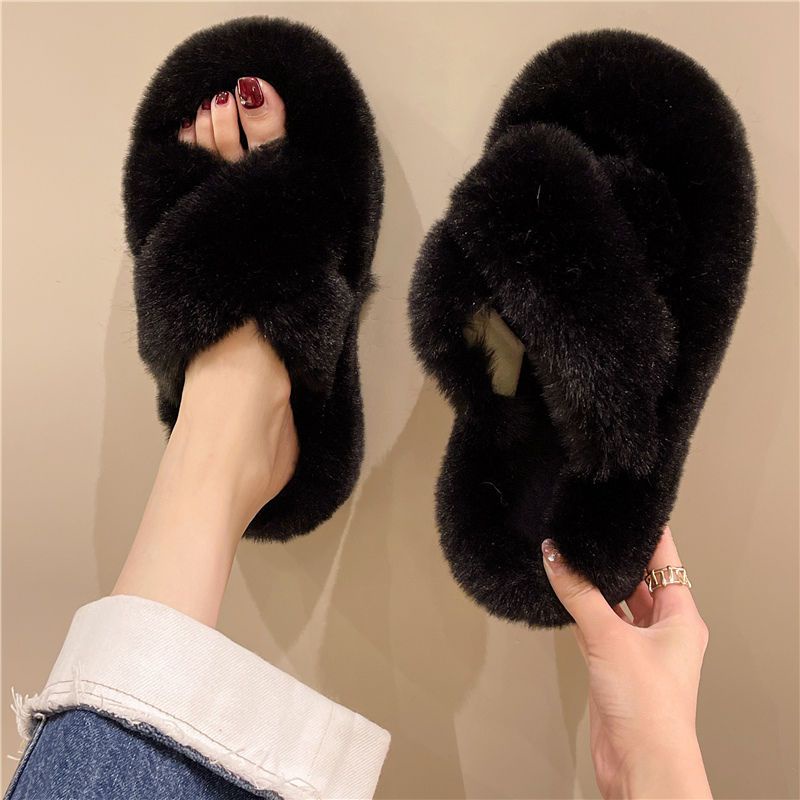 Dép lông đế dày phong cách quý côdày nữ