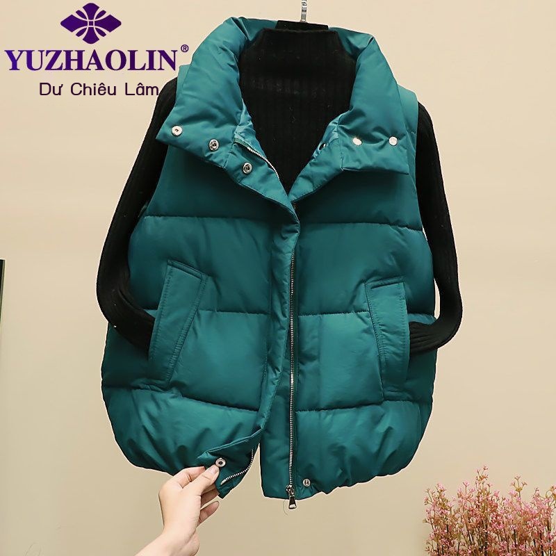 Áo Khoác Ghi Lê Cổ Đứng Chất Liệu 45% Cotton Thời Trang Cho Nữ