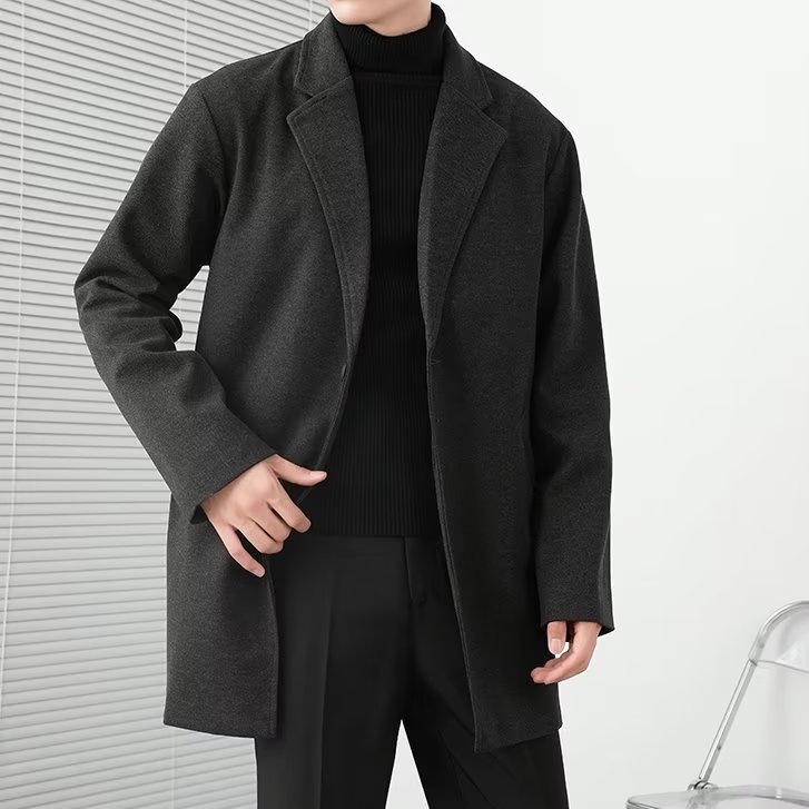 Hattongutto COD OOTD Áo Khoác Vest Len Dáng Rộng Thời Trang Thu Đông Hàn Quốc Dành Cho Nam