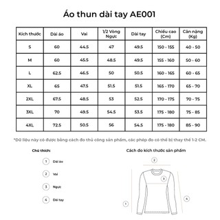 Áo Dài Tay Cotton Big Size CLADA Essential - AE001