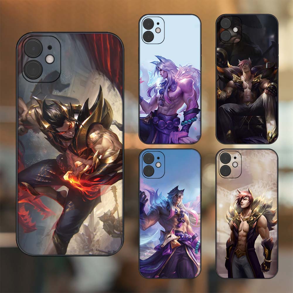 Ốp lưng iPhone 11 dẻo đen cạnh vuông in hình Sett Liên Minh Huyền Thoại