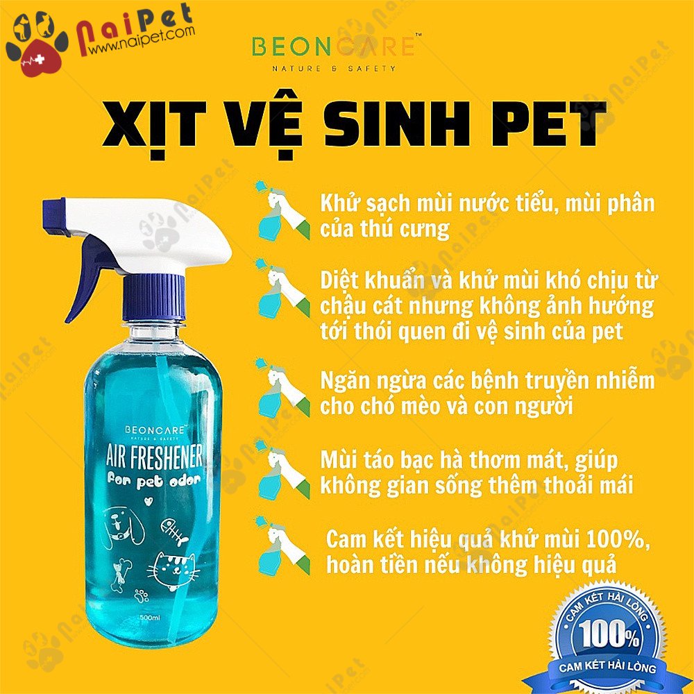 Xịt Khử Mùi Diệt Khuẩn Nano Bạc Air Freshener Beon care
