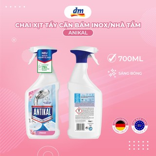 Bình xịt dung dịch tẩy cặn bám trên đồ inox ANTIKAL  trong nhà tắm 700ml - hàng nhập khẩu Đức - ANTIKAL02