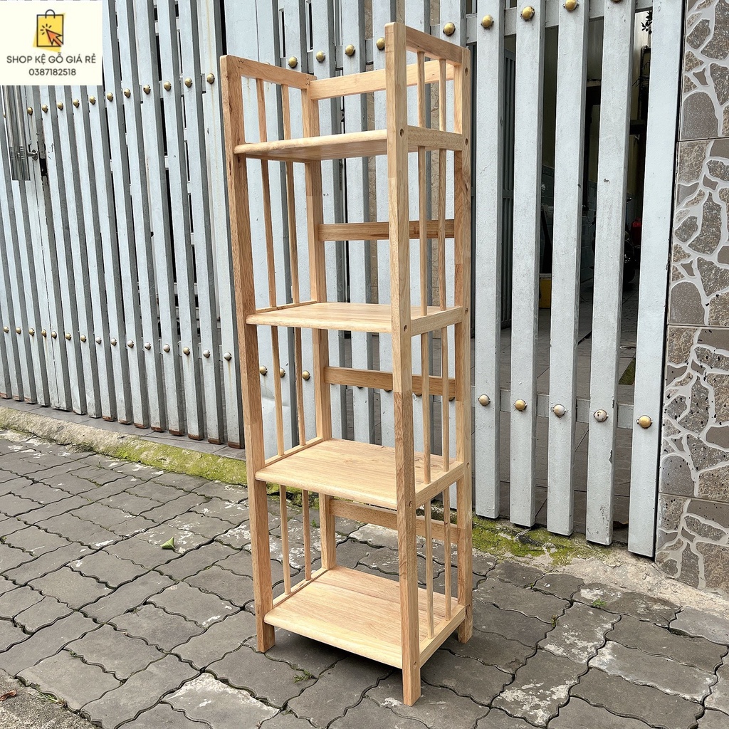 Kệ Sách Gỗ 4 Tầng Ngang 38cm