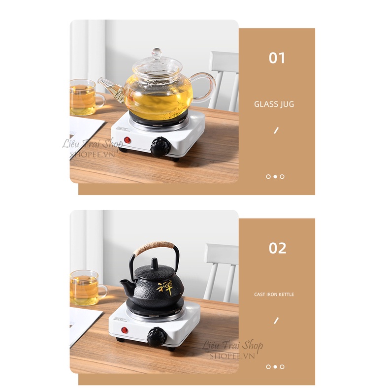 Bếp điện mini cho ấm pha cà phê cafe Moka Pot Bialetti bếp Anton 500w