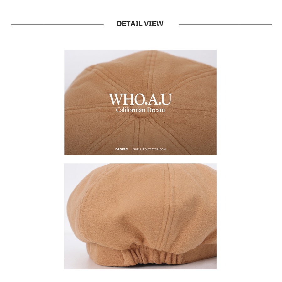 Mũ nồi WHO.A.U WHHMC4933A Beret Steve Hat 100% Polyester