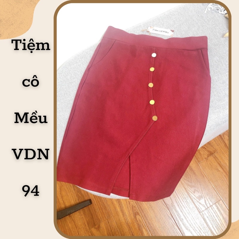 Chân váy dạ đỏ, ôm body, cho nàng dưới 45kg-94