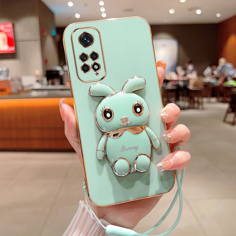 Ốp Lưng Hình Con Thỏ Có Dây Cho Xiaomi Redmi Note 11 11S 11 Pro 4G 5G