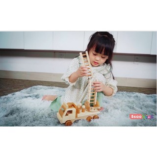 Đồ Chơi Xe Cứu Hỏa Gỗ Dành Cho Bé