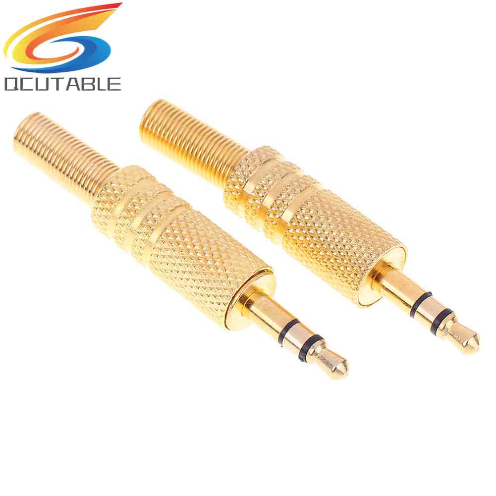 Bộ 2 Đầu Nối Jack Cắm Tai Nghe 3.5mm 1 / 8Inch